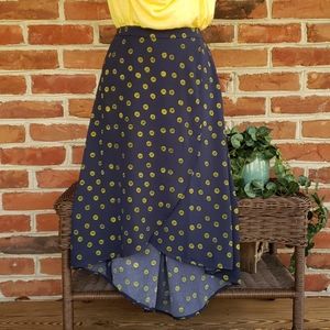 💥Host Pick💥  J Crew Navy & Daisy Faux Wrap Skirt
